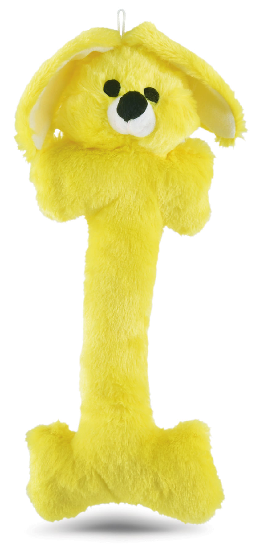 jeffers pet plush bone dog toy with squeakers, yellow bunny, 14" h - durable & interactive chew & fetch toy for puppies, soft stuffed pet toy for tug, games, christmas gift, indoor & outdoor fun