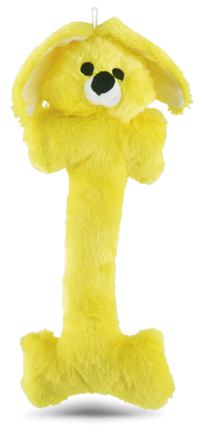 Jeffers Pet Plush Bone Dog Toy with Squeakers, Yellow Bunny, 14" H - Durable & Interactive Chew & Fetch Toy for Puppies, Soft Stuffed Pet Toy for Tug, Games, Christmas Gift, Indoor & Outdoor Fun