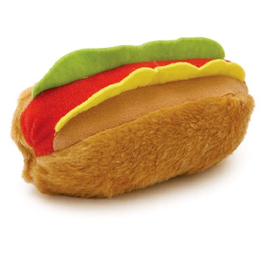 Jeffers Pet Plush American Grill Time Cuisine Dog Toys – 6" Squeaky Hotdog Plush Toys for Dogs – Chew, Cuddle, Interactive Play, Soft Durable Fabric, Puppy Gift, Christmas Stocking Stuffer