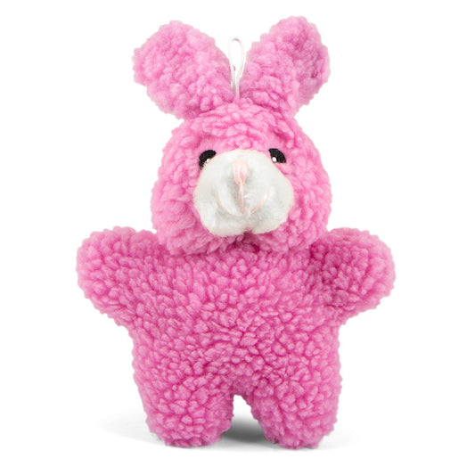 Jeffers Pet Animal Fuzzies Plush Squeaky Dog Toy for Puppies & Dogs, Soft 8 Inch Stuffed Animal, Interactive Pet Toys for Chewing, Crate, Travel, Indoor Play, Small to Large Breeds - Pink Rabbit