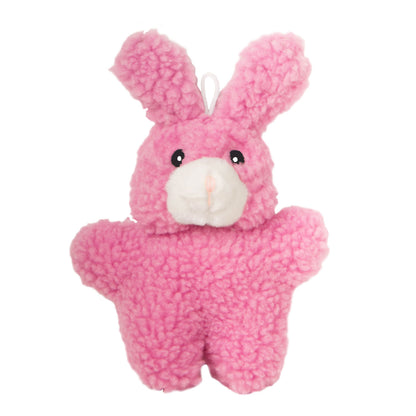 Jeffers Pet Animal Fuzzies Plush Squeaky Dog Toy for Puppies & Dogs, Soft 8 Inch Stuffed Animal, Interactive Pet Toys for Chewing, Crate, Travel, Indoor Play, Small to Large Breeds - Pink Rabbit