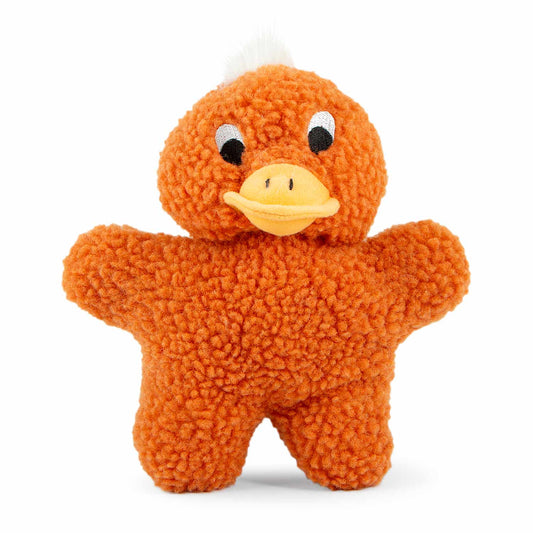 Jeffers Pet Animal Fuzzies Plush Squeaky Dog Toy for Puppies & Dogs, Soft 8 Inch Stuffed Animal, Interactive Pet Toys for Chewing, Crate, Travel, Indoor Play, Small to Large Breeds - Orange Duck