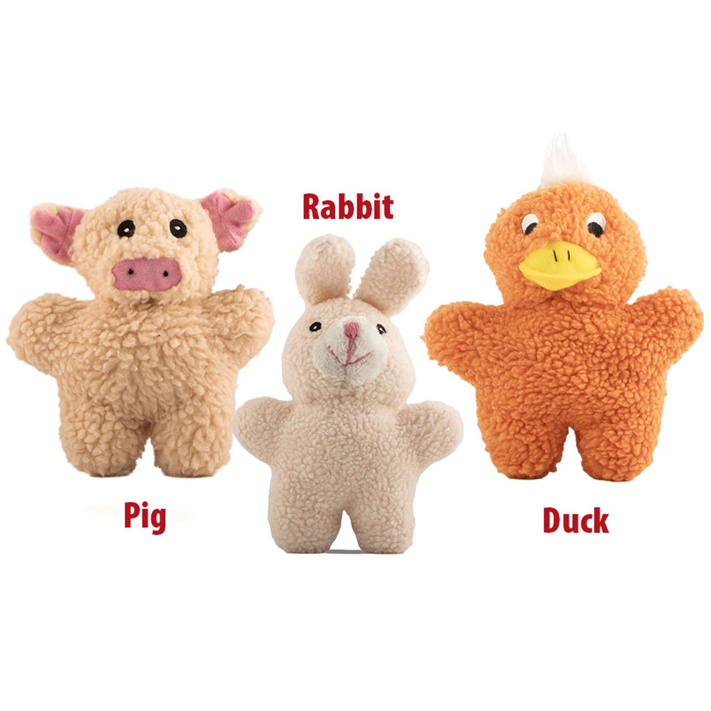 jeffers pet animal fuzzies plush squeaky dog toy for puppies & dogs, soft 8 inch stuffed animal, interactive pet toys for chewing, crate, travel, indoor play, small to large breeds - orange duck
