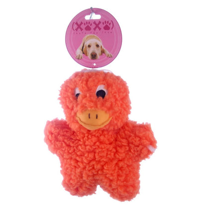 Jeffers Pet Animal Fuzzies Plush Squeaky Dog Toy for Puppies & Dogs, Soft 8 Inch Stuffed Animal, Interactive Pet Toys for Chewing, Crate, Travel, Indoor Play, Small to Large Breeds - Orange Duck