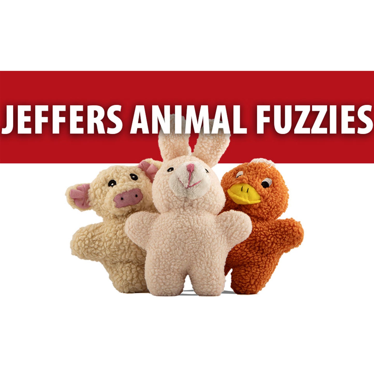 jeffers pet animal fuzzies plush squeaky dog toy for puppies & dogs, soft 8 inch stuffed animal, interactive pet toys for chewing, crate, travel, indoor play, small to large breeds - orange duck