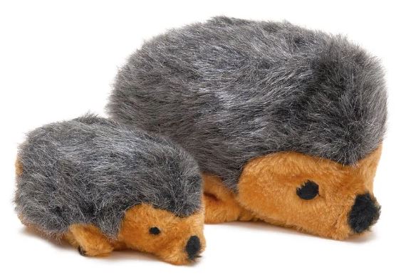 jeffers pet plush hedgehog dog toy with squeaker, 4"- soft stuffed plush animal toy for puppies small medium dogs, interactive play, training, fetch, tug, chew, cuddle companion, indoor fun - 1 pack