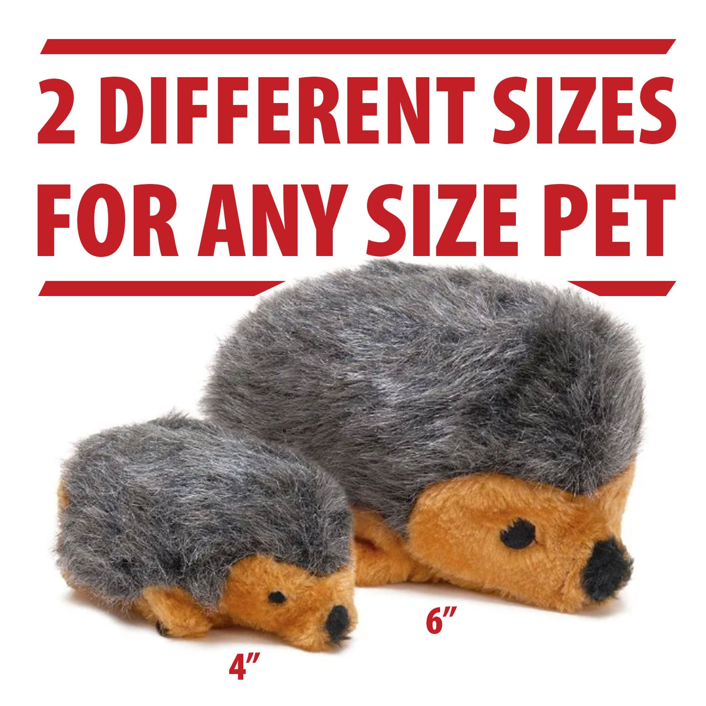 jeffers pet plush hedgehog dog toy with squeaker, 4"- soft stuffed plush animal toy for puppies small medium dogs, interactive play, training, fetch, tug, chew, cuddle companion, indoor fun - 1 pack
