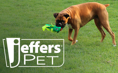 Jeffers Pet Big Mouth Bass Dog Toy, 9" – Plush Fish Toy for Dogs, Chew, Fetch, Toss, Snuggle, Interactive Play, Funny Holiday Gift, Stocking Stuffer, Squeaky, Cute, Soft, Durable, Indoor, Outdoor