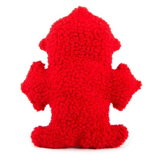 Jeffers Pet Fire Hydrant Plush Dog Toy, 8” - Soft Fuzzy Squeaker Toy for Interactive Play, Lightweight Plush for Small & Medium Dogs, Cute Holiday Christmas Gift, Durable Red Fabric for Indoor Play