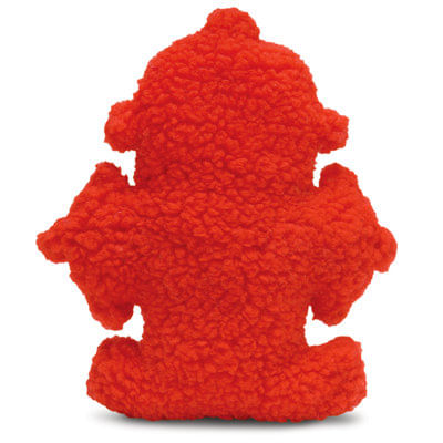 jeffers pet fire hydrant plush dog toy, 8” - soft fuzzy squeaker toy for interactive play, lightweight plush for small & medium dogs, cute holiday christmas gift, durable red fabric for indoor play