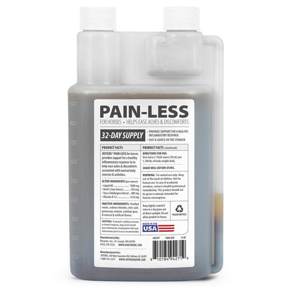 Jeffers Equine Pain Less Liquid Horse Supplement – Joint Muscle Comfort & Mobility Support with Devil’s Claw, Yucca, Vitamin B12, w/ Prebiotic for Digestive Nutritional Support for Horses - 32 oz