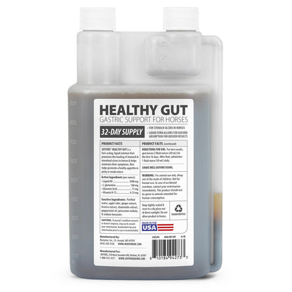 Jeffers Healthy Gut Horse Gastric Support – Liquid Digestive Supplement for Horses Prone to Ulcers, Easy to Feed Formula, Supports Gut Comfort & Balanced Digestion – 32 oz (32 Day Supply)