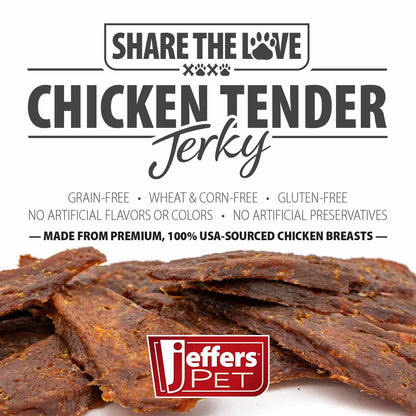 Jeffers Chicken Jerky Dog Treats, 24 oz Bag – Healthy Natural Chicken Breast Tender, Grain Free Soft Chewy Pet Snacks, High Protein Training Rewards for Puppies & Adult Dogs, Made in USA - 1 Pack