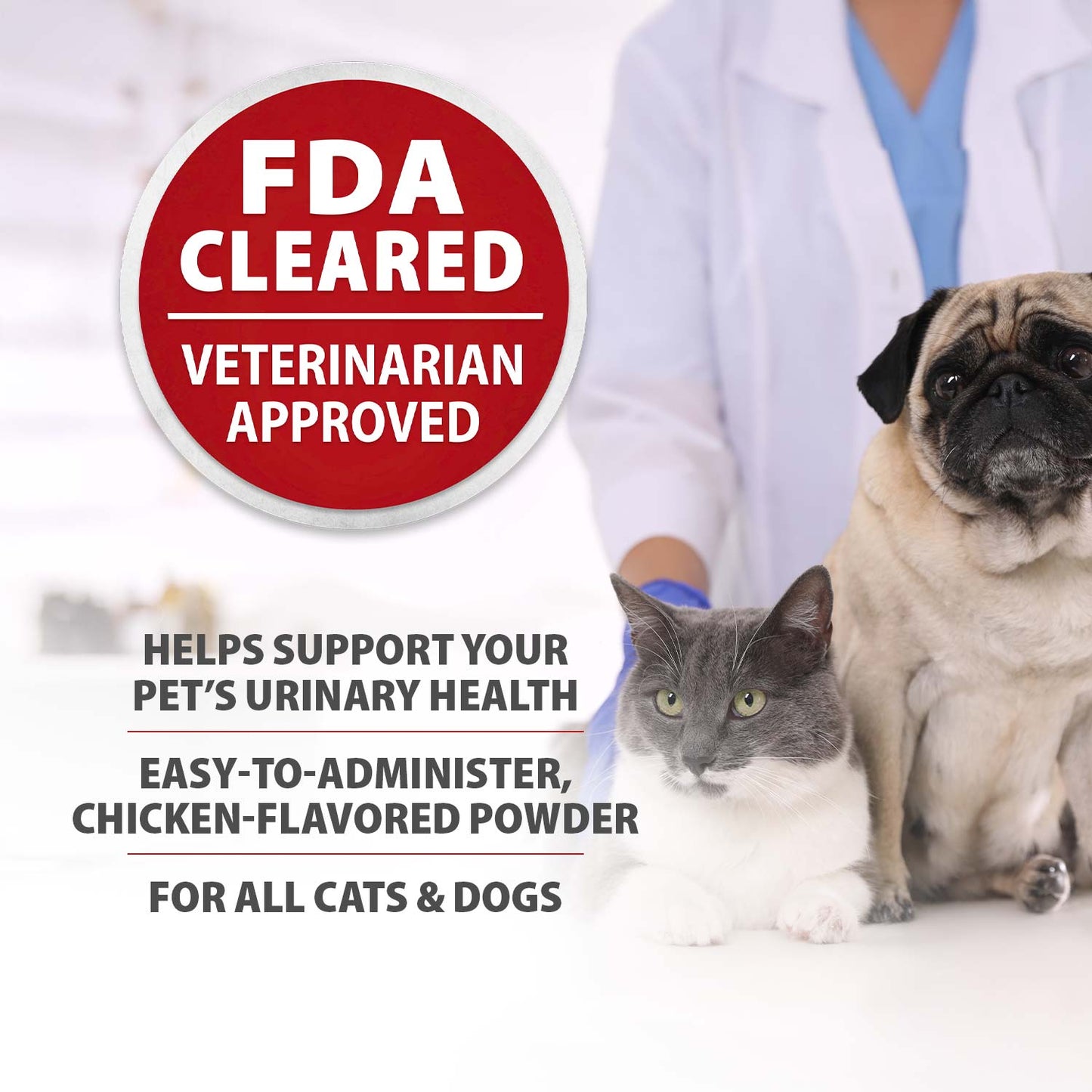 jeffers pet urinarywes urinary support powder for dogs & cats, d-mannose & cranberry supplement for urinary tract & bladder health, kidney support, uti prevention, chicken flavor food topper – 21 g