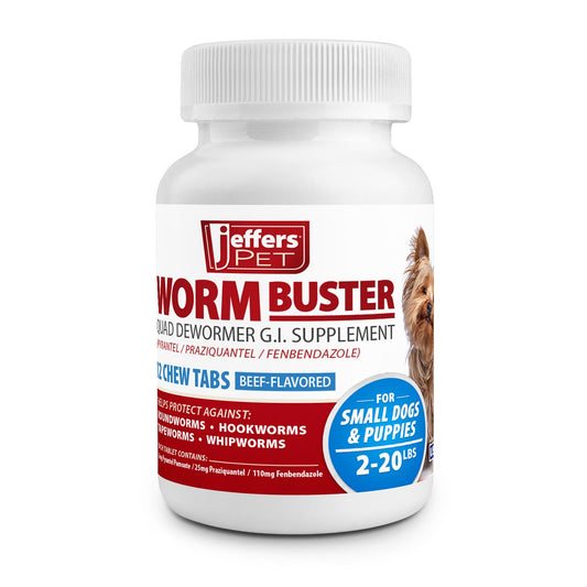 Worm Buster Dog Dewormer Tablets (2-20lb), 12-count