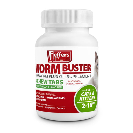 Worm Buster Cat Dewormer Tablets, 5-count