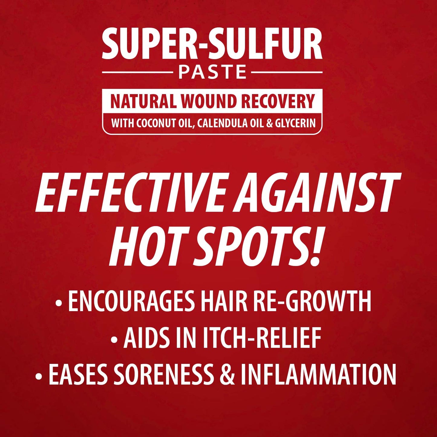 jeffers super sulfur natural healing paste for dogs, cats & horses 8 oz – wound care, skin & coat support for animals, soothes itching & inflammation, dry rough flaky skin, hot spots, paw, hoof care