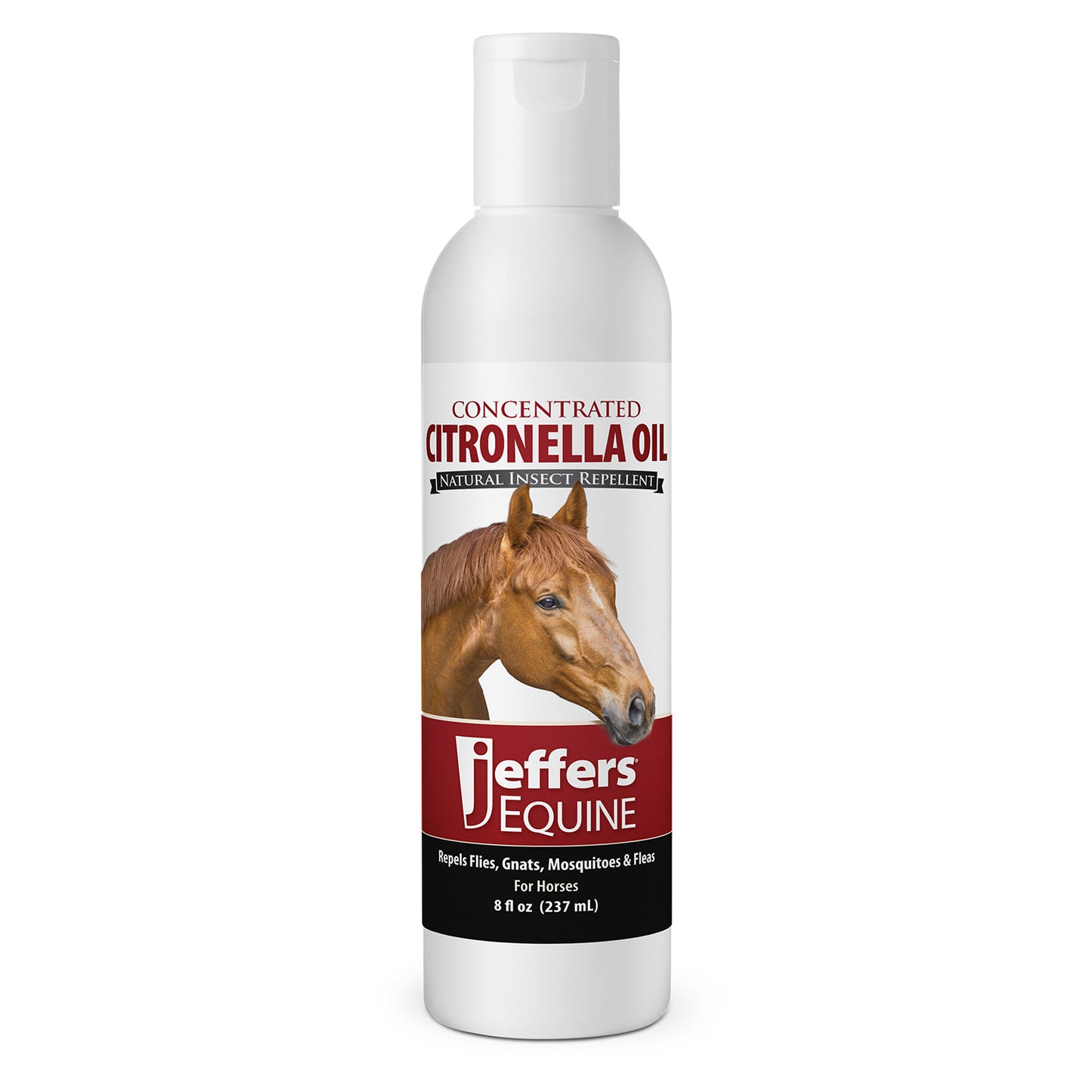 jeffers citronella oil for horses, 8 oz concentrate, makes up to 120 oz spray, 100% pure citronella oil, natural grooming additive, fresh scent formula for equine coat care