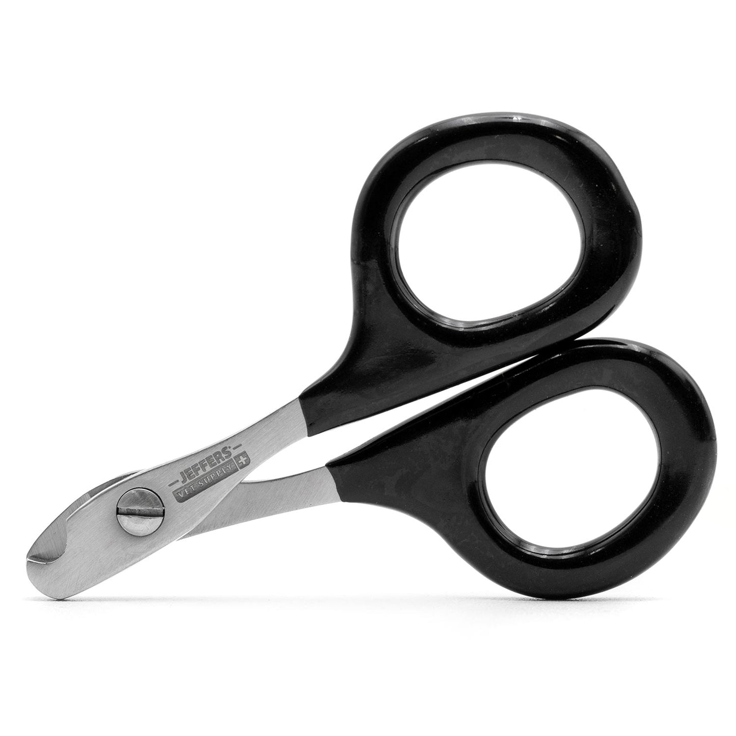 jeffers stainless steel cat claw clippers scissors - small pet nail trimmer with sharp precision blades, pvc non slip ergonomic handle, compact home grooming cutter for cats, kittens, birds