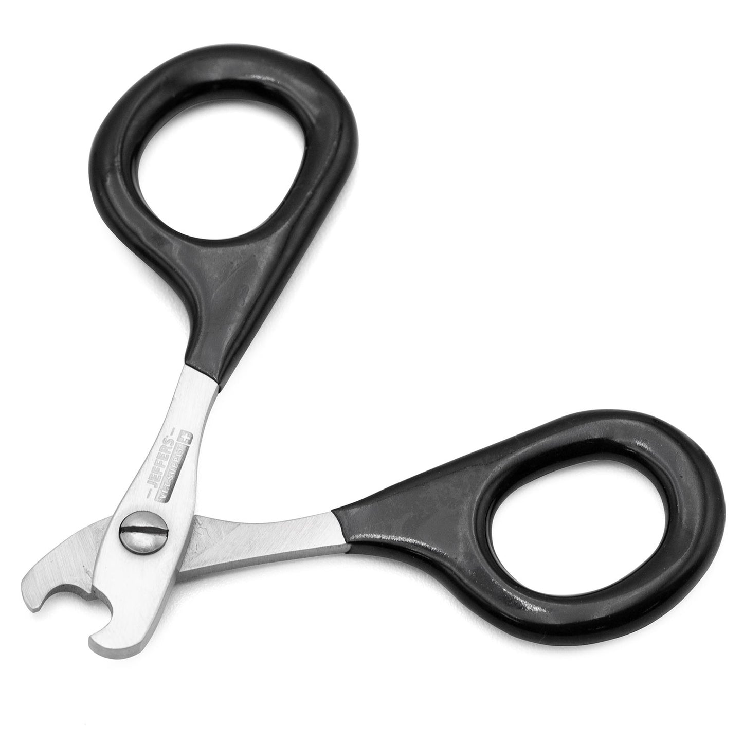 jeffers stainless steel cat claw clippers scissors - small pet nail trimmer with sharp precision blades, pvc non slip ergonomic handle, compact home grooming cutter for cats, kittens, birds