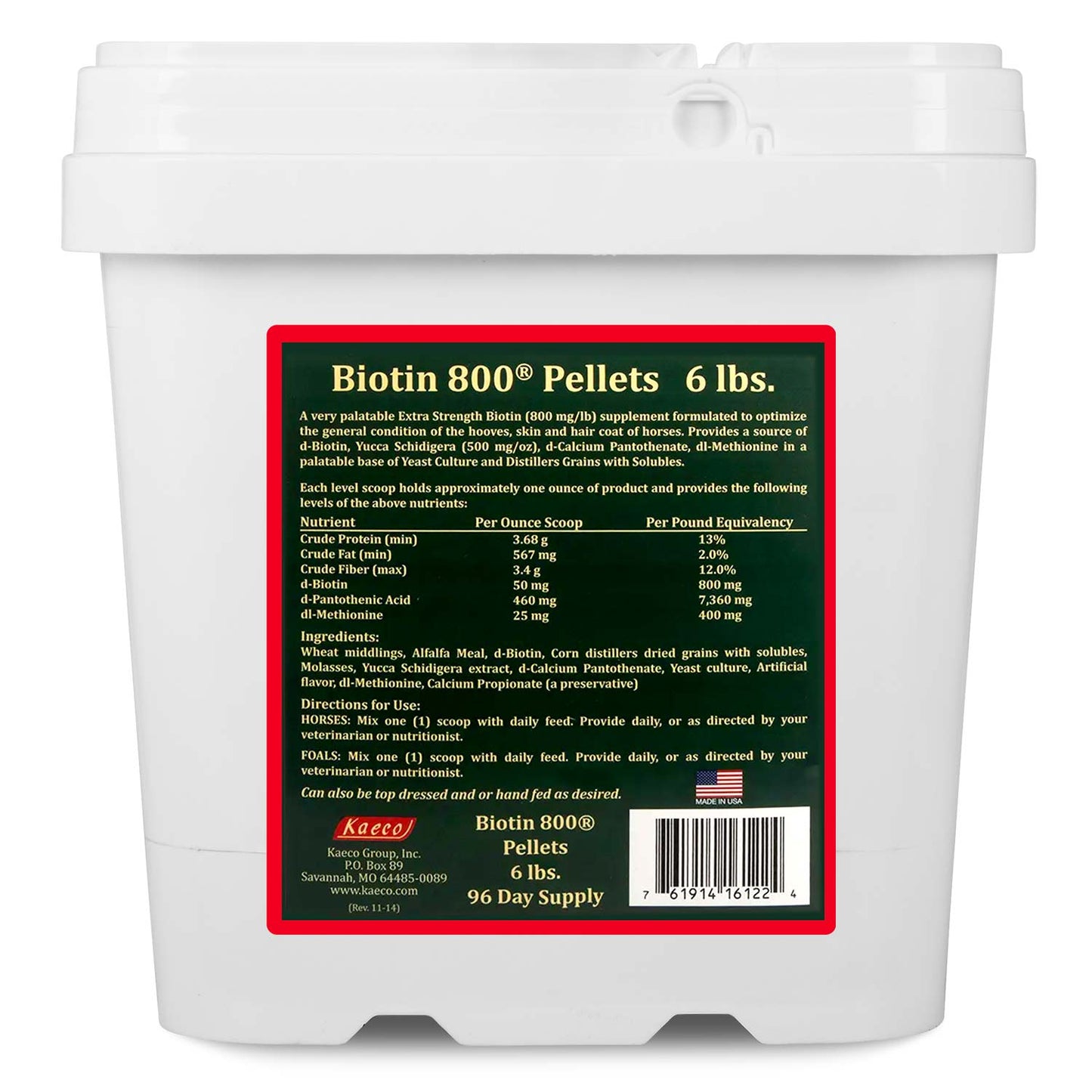 biotin 800 pellets, 6 lb