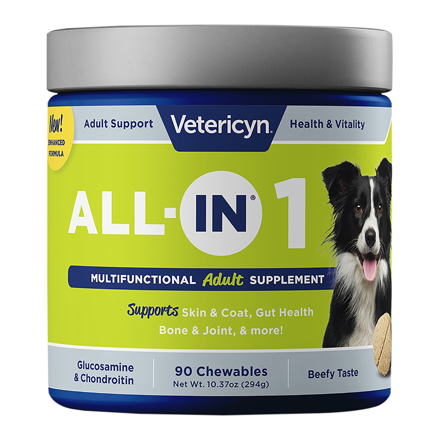 all-in adult formula, 90 ct, brownish orange, bacon and cheese with liver pwd