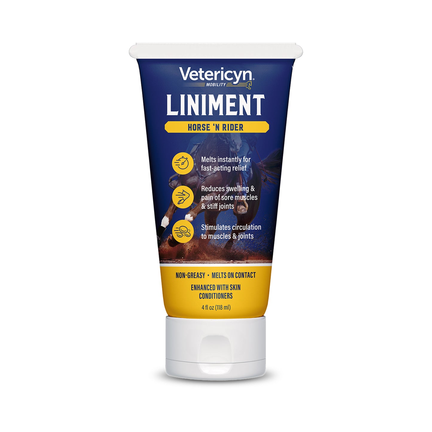 horse 'n rider vetericyn liniment, 4oz flip-top tube