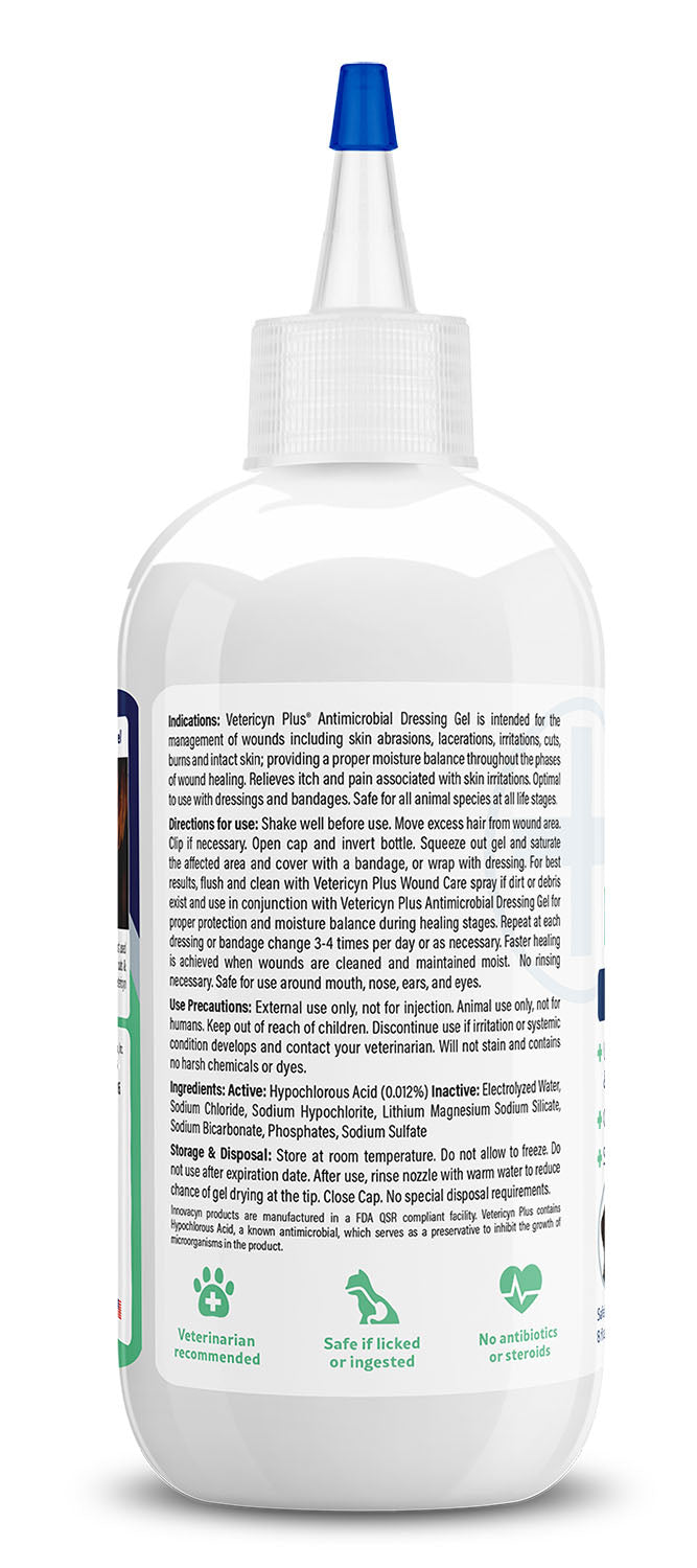 vetericyn plus antimicrobial dressing gel, 8 oz