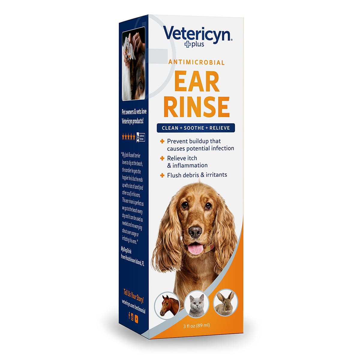 vetericyn plus ear rinse, 3 oz