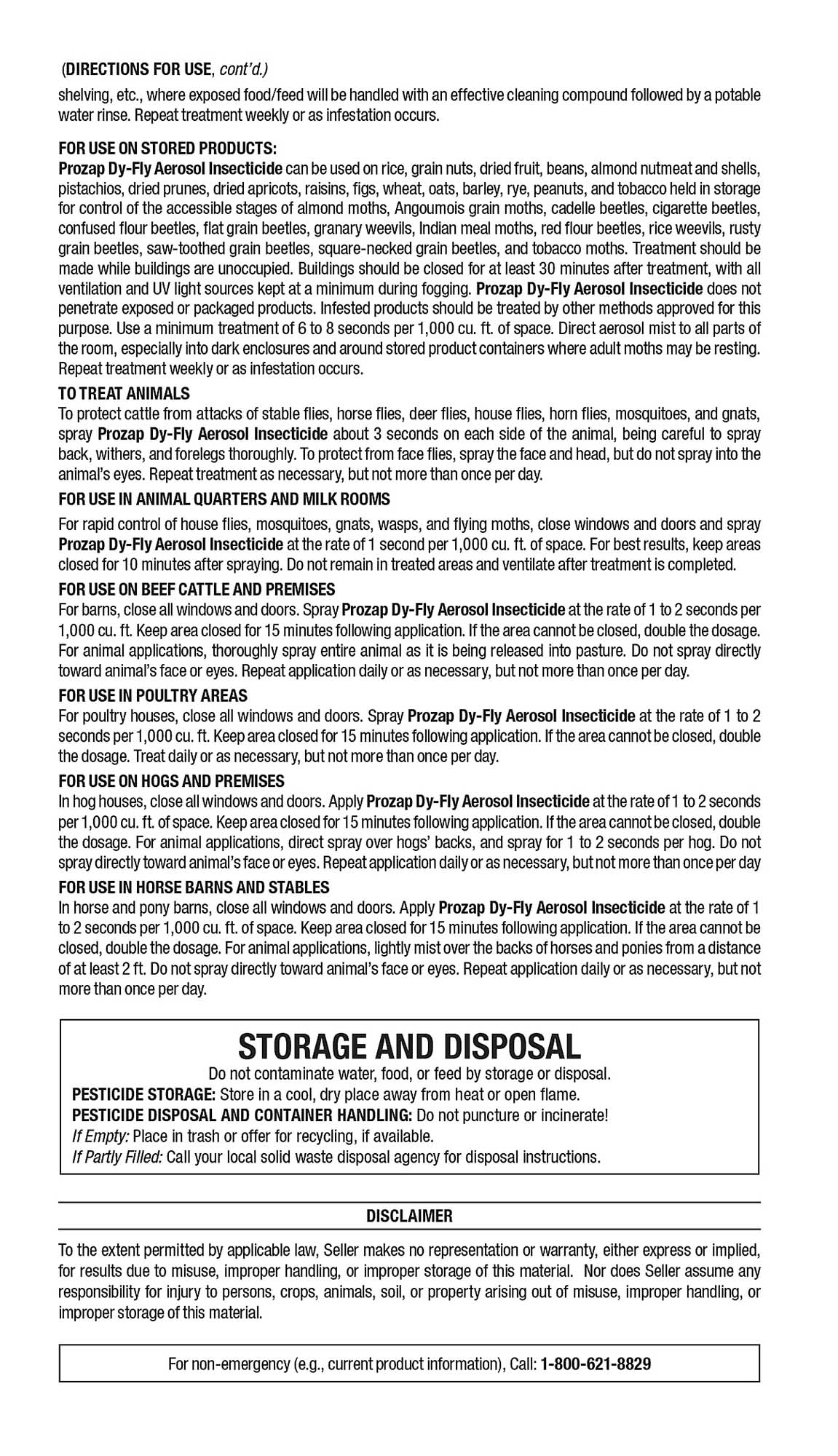 **prozap dyfly aerosol insecticide, 20 oz**