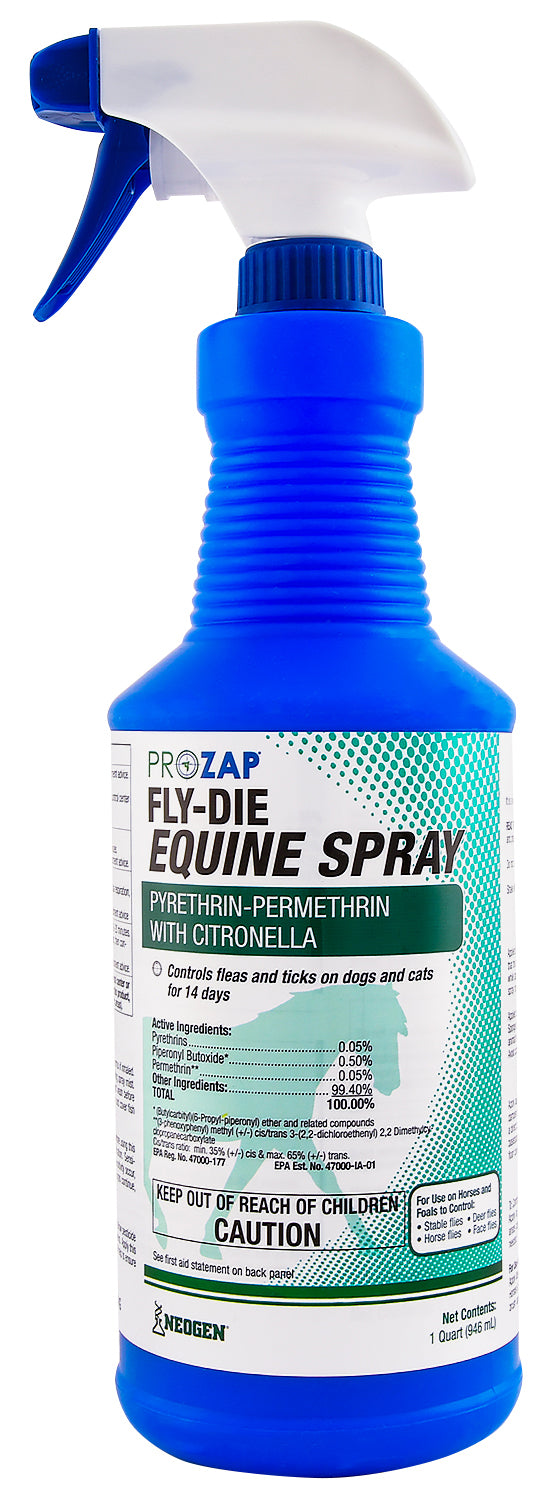 prozap fly-die equine spray, quart