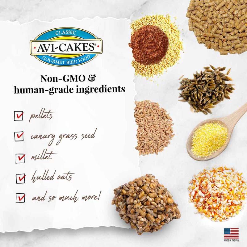 lafeber classic avi-cakes for macaw & cockatoo, 1 lb bag