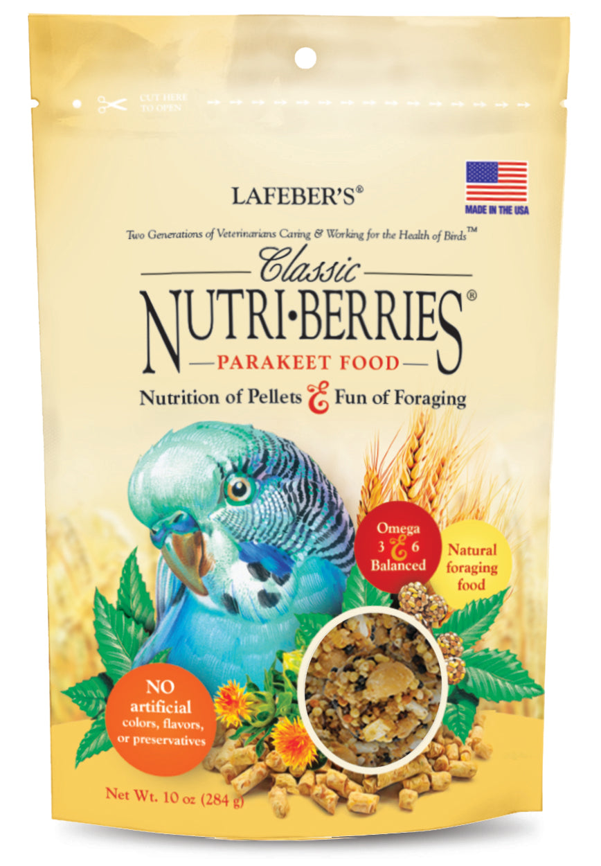 lafeber classic parakeet nutri-berries, 10 oz bag