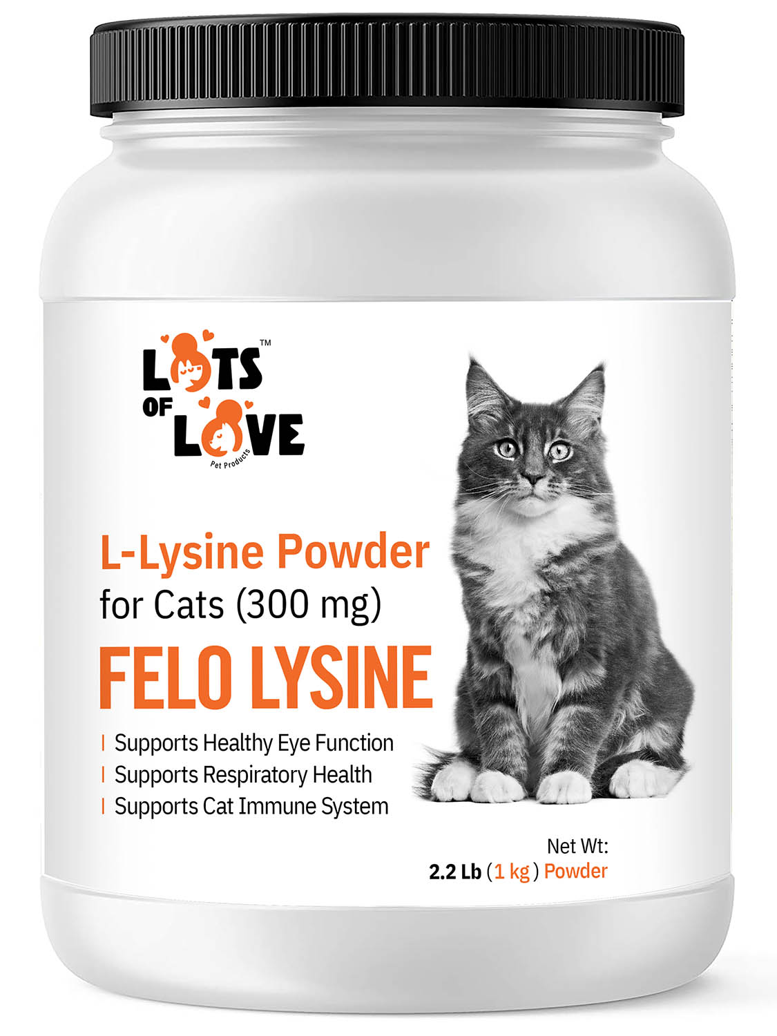 lots of love fel o lysine powder 1kg (2.2 lb)
