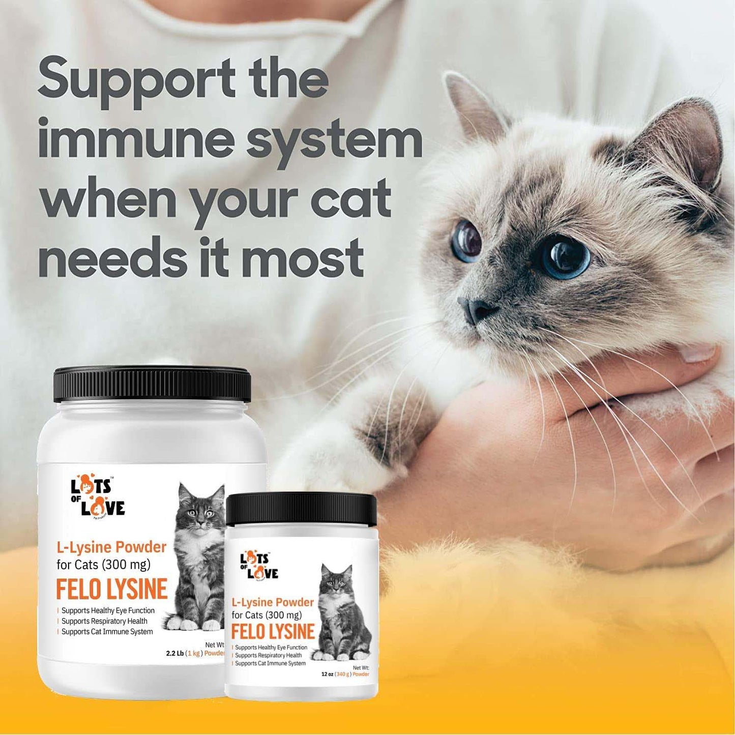 lots of love fel o lysine powder 1kg (2.2 lb)
