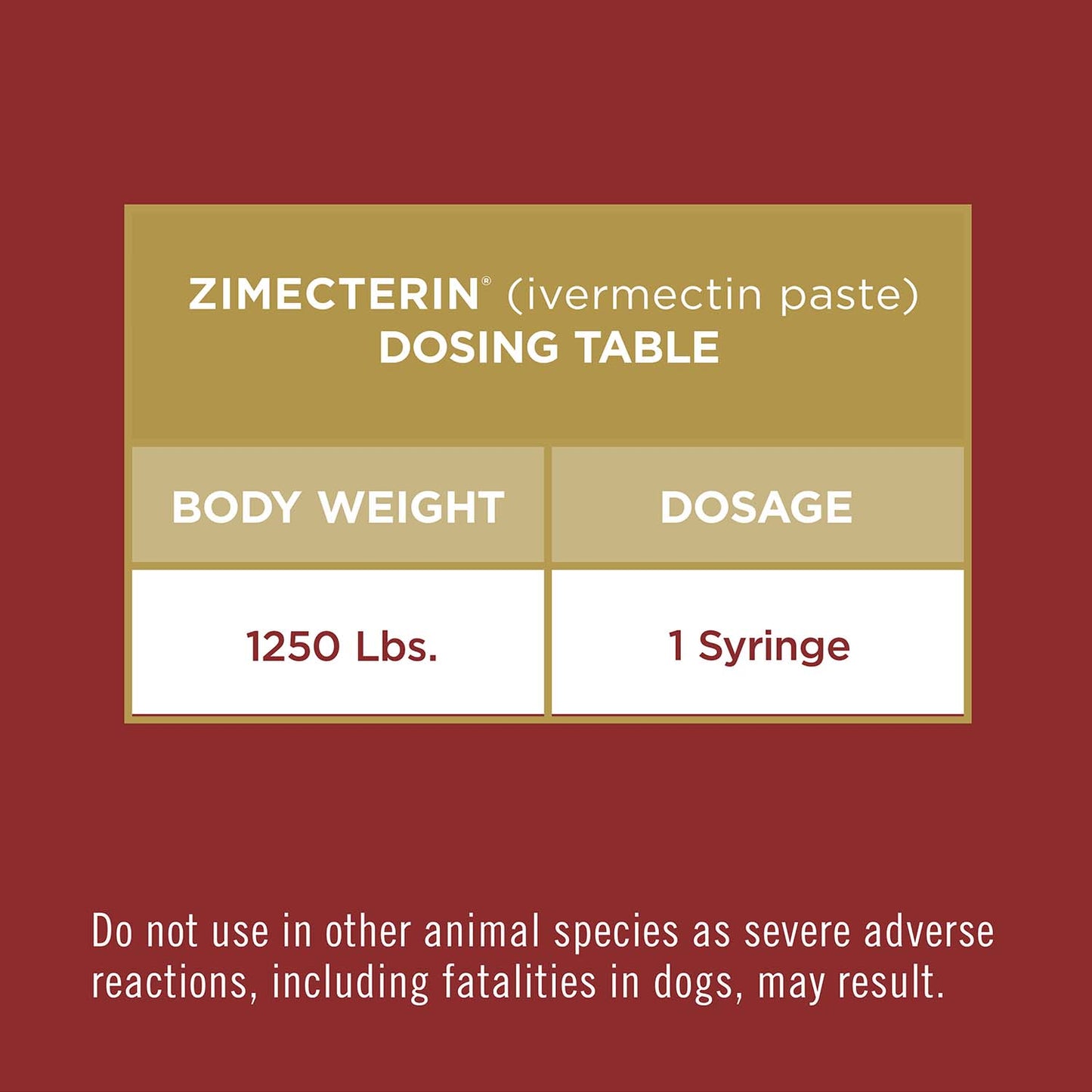 zimecterin paste dewormer 1dose