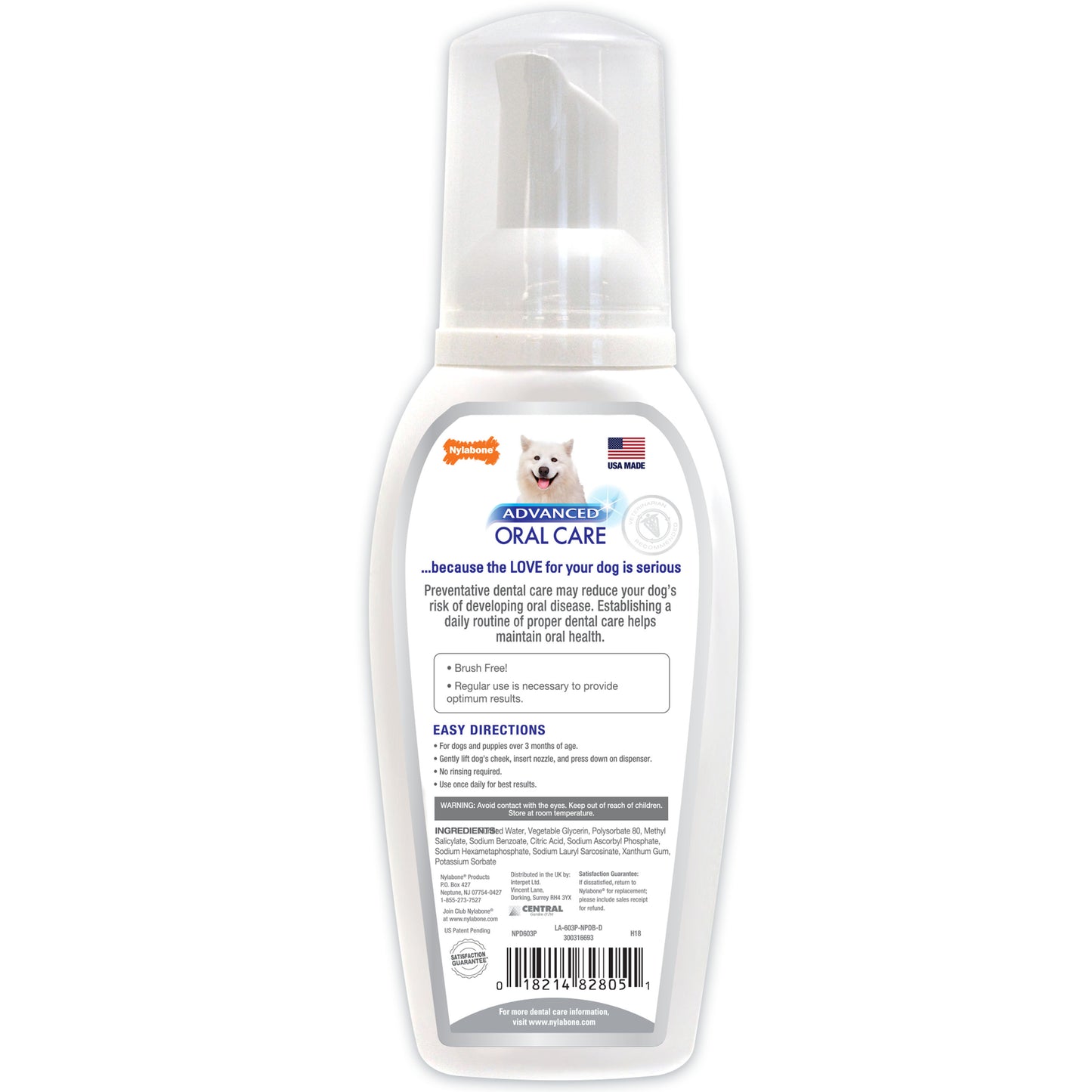 advanced oral care foaming tartar remover - 4oz