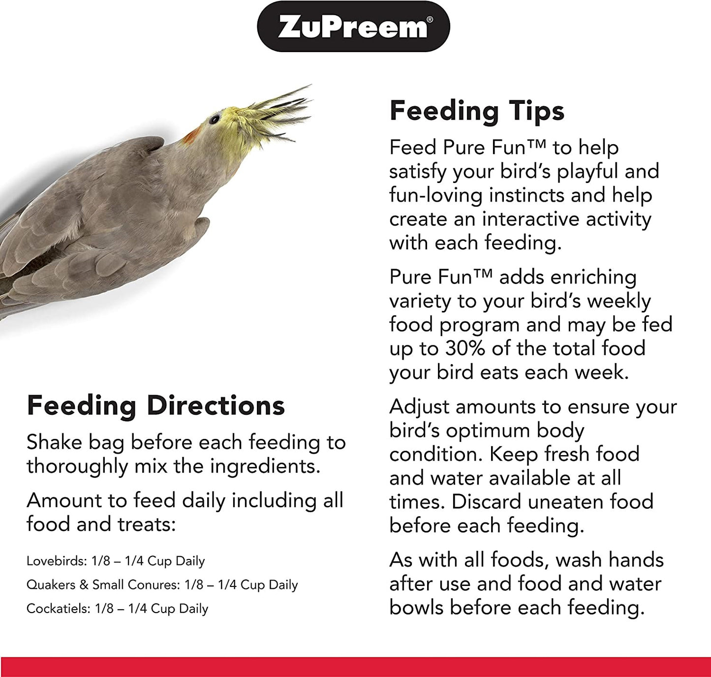 pure fun bird food for medium birds 2lb.