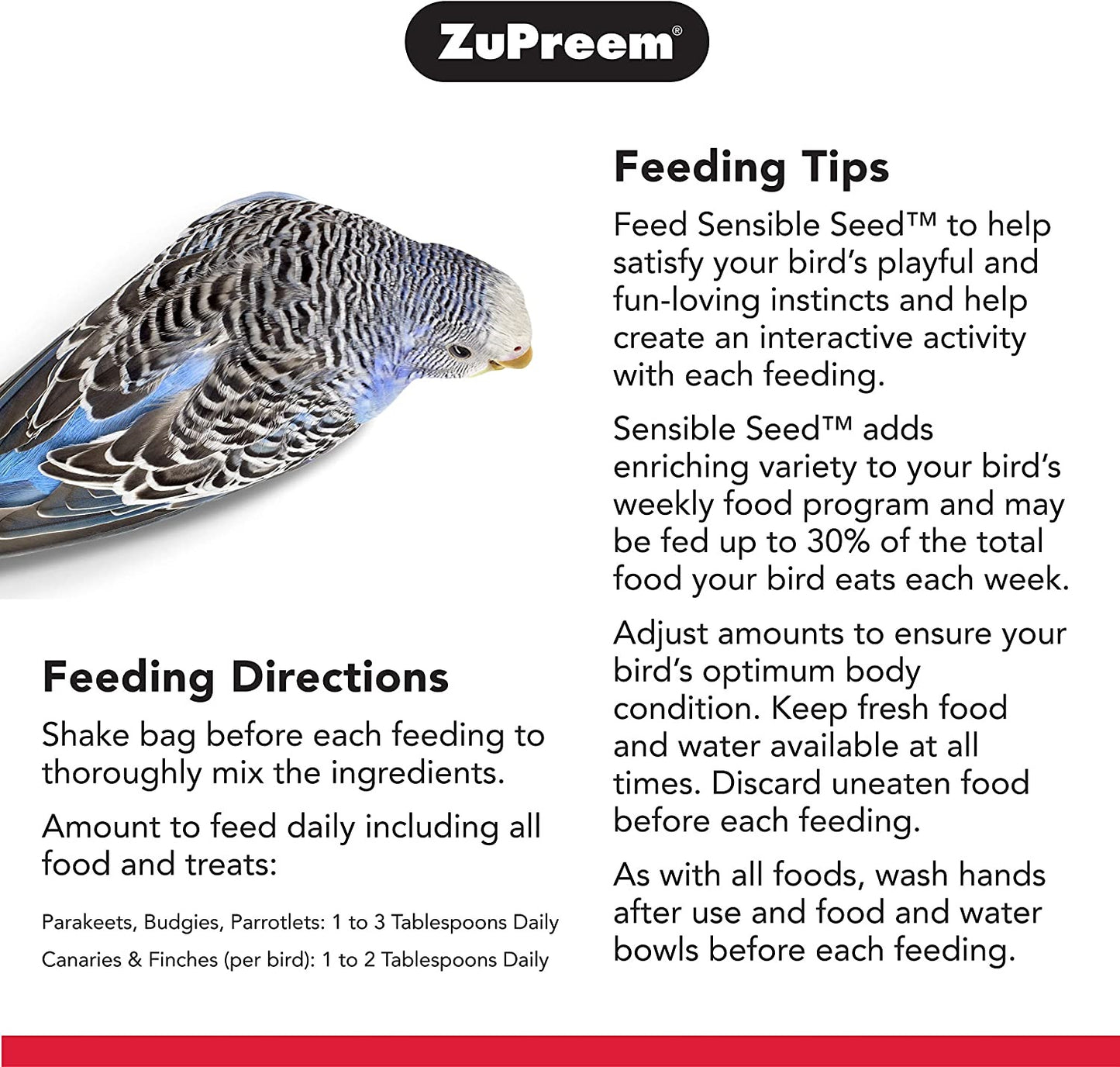 sensible seed bird food for small birds 2 lb.