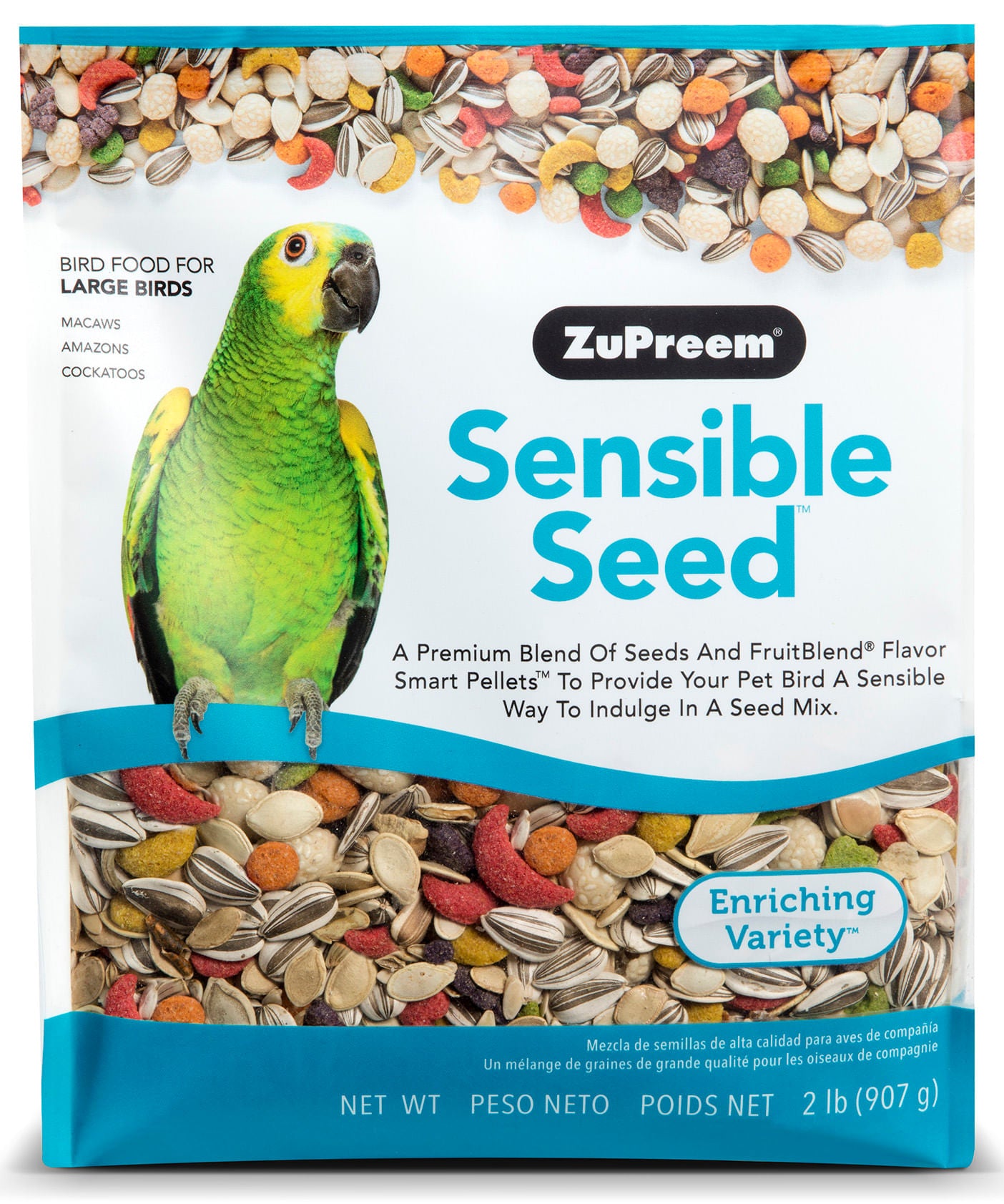 sensible seed bird food for large birds 2lb.