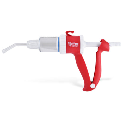 Jeffers Pour On Gun for Livestock Animals, 70 mL, Applicator Gun with Clear Barrel, Durable Plastic Dosing Tool, Precise 2 mL Increments for Cattle, Sheep, Goats, Horses, Veterinary & Farm Supplies