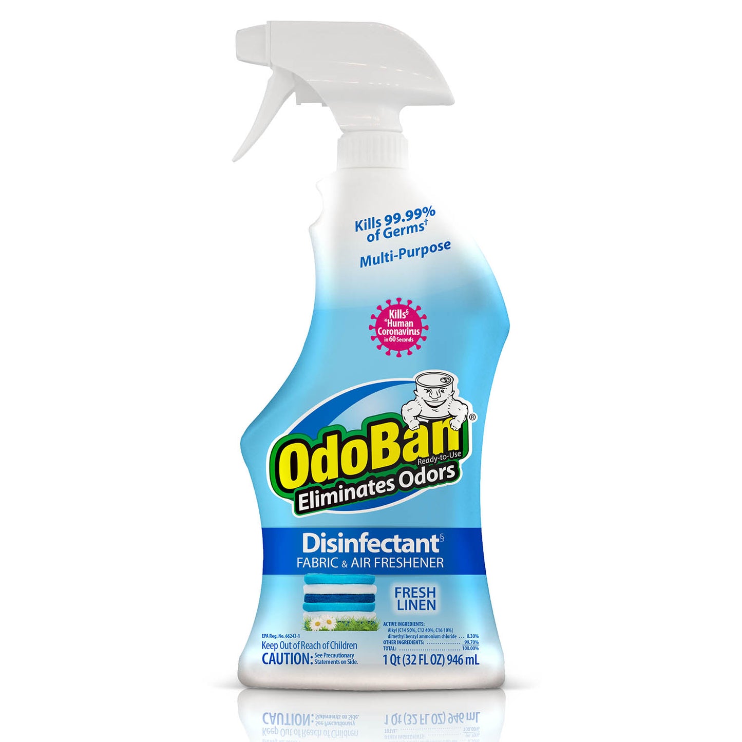 odoban disinfectant ready-to-use fresh linen 32oz spray