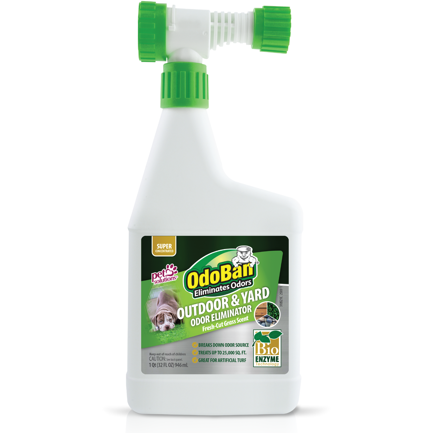 odoban outdoor & yard odor eliminator super concentrate with hose end sprayer 32oz