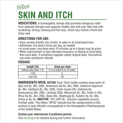 HomeoPet Skin and Itch Feline 15 ml