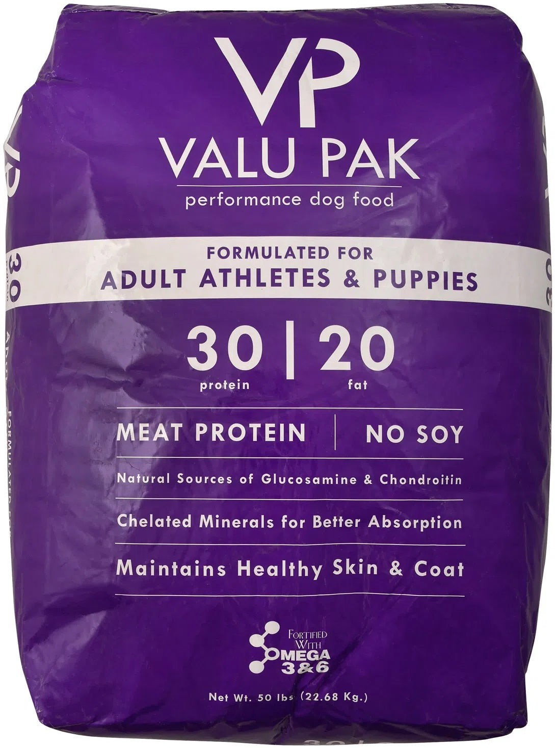 valu-pak 30-20 dog food (purple bag), 50 lb