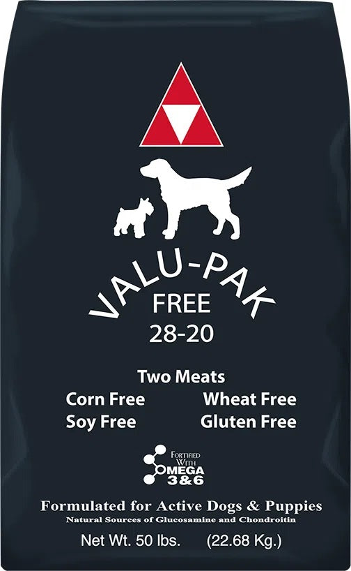 Valu-Pak Free 28-20 Dog Food (Black Bag), 50 lb