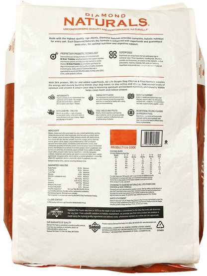 Diamond Naturals Chicken & Rice Formula, 40 lb