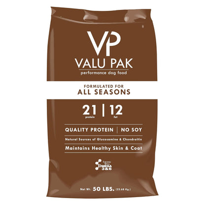 50 lb ValuPak 21/12 Dog Food (Brown Bag)