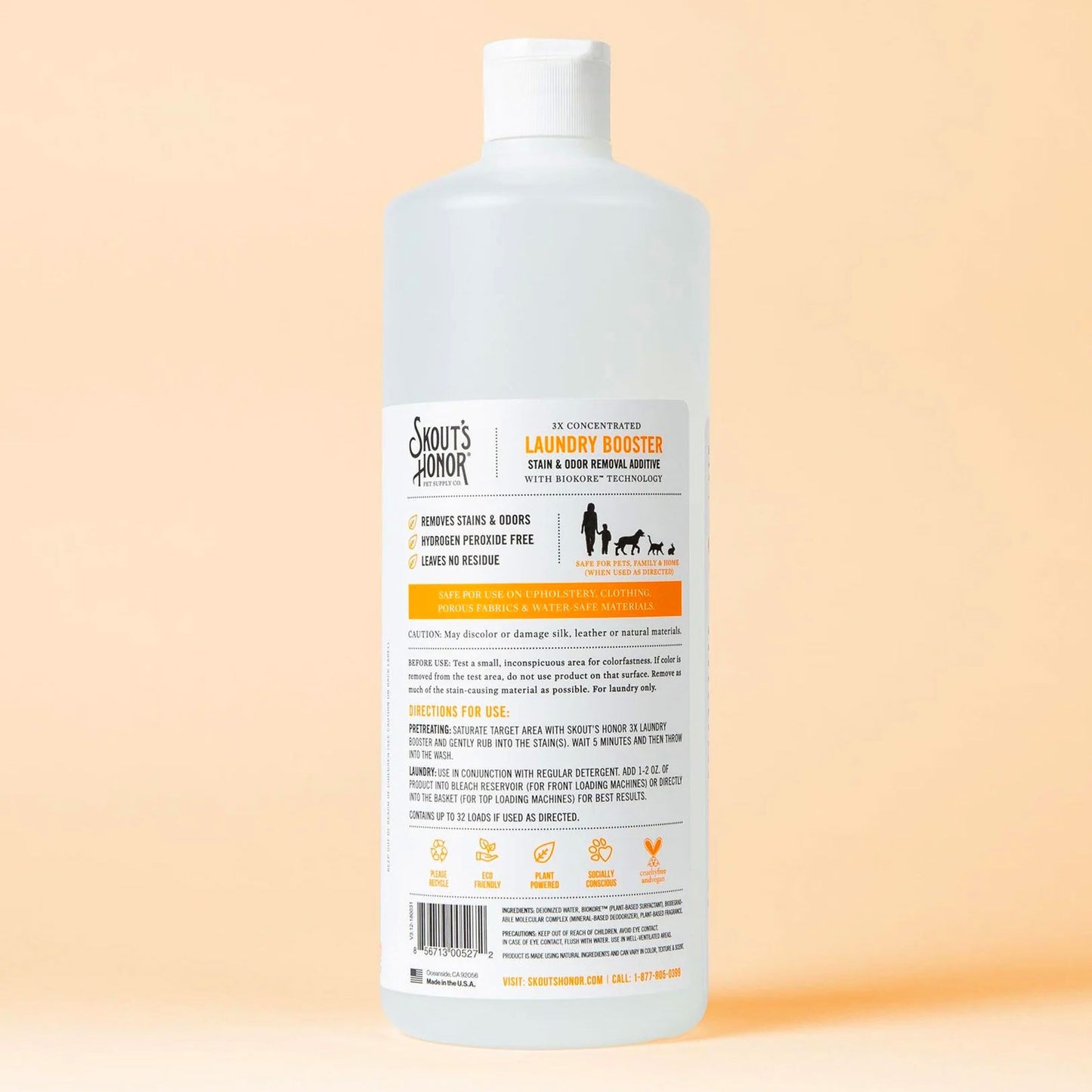 laundry booster stain & odor removal additive 32oz