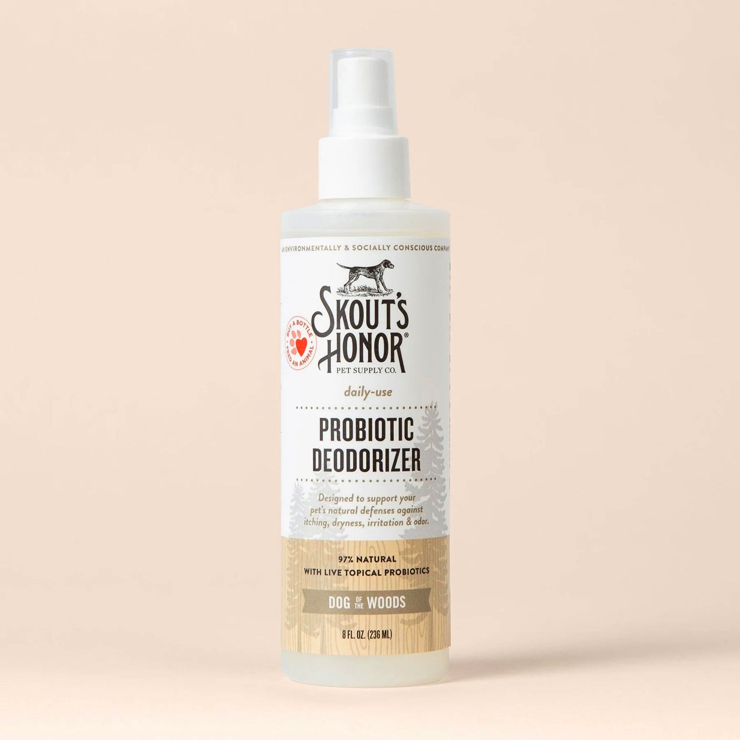 probiotic daily use deodorizer dog of the woods, 8oz